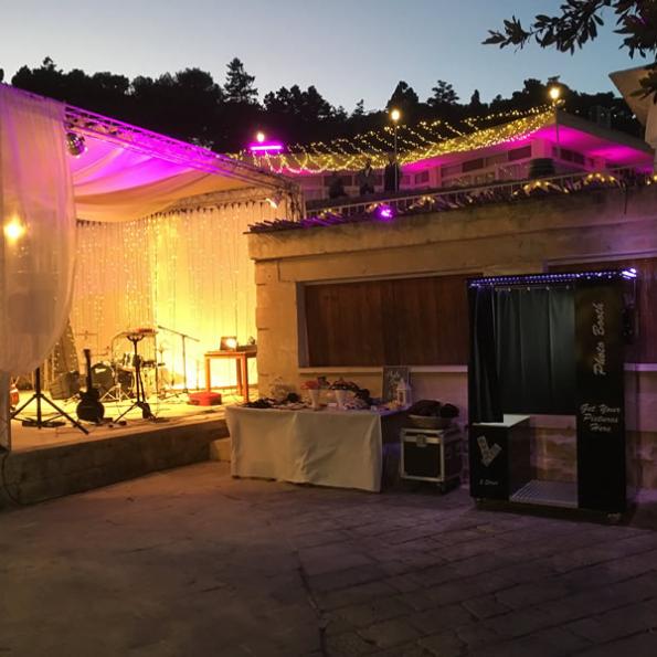 Traditional Booth at Concert Wedding